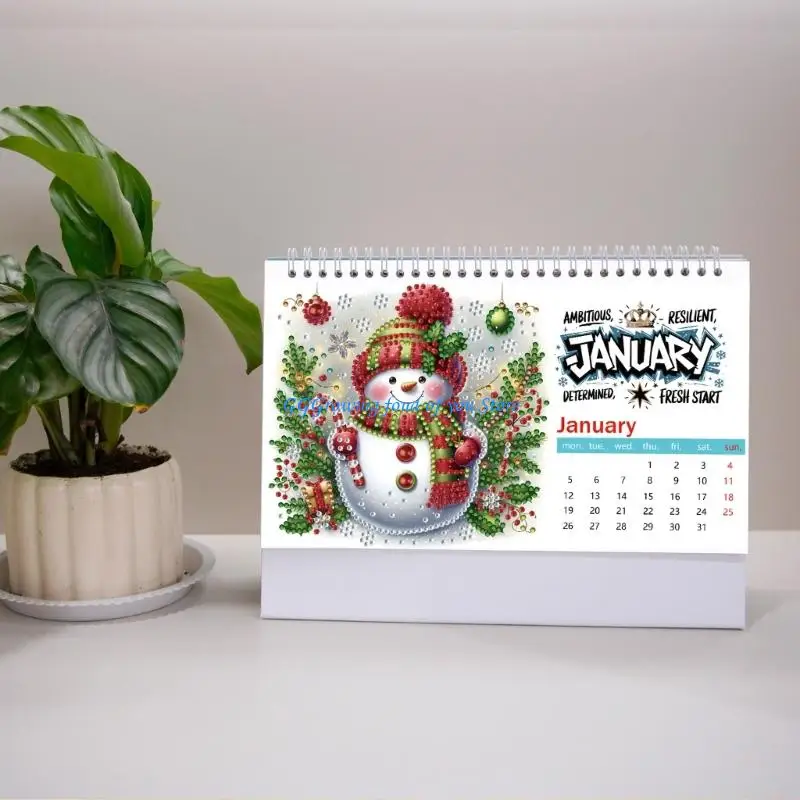 

H9EB 2026 Painting Calendar Handmade Art Calendar with Stickers, Decorative for Home & Office