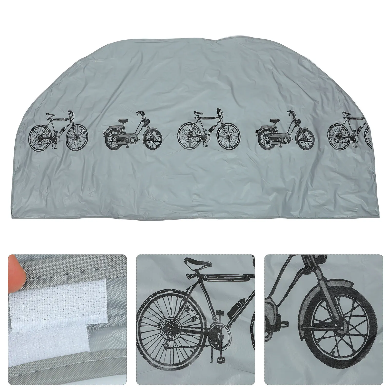 

1pc Universal Scooter Cover Waterproof Dustproof Electromobile Protection All Weather Outdoor Indoor Use Motorcycle Cover Grey