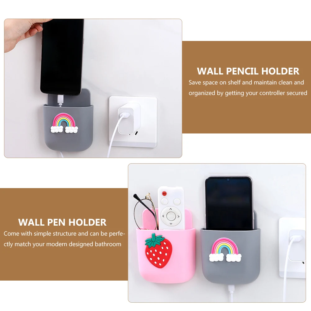 6 Pcs Remote Control Wall Mount Holder Controller ganizer Nonporous PP Material Bedroom Living Room Accessories