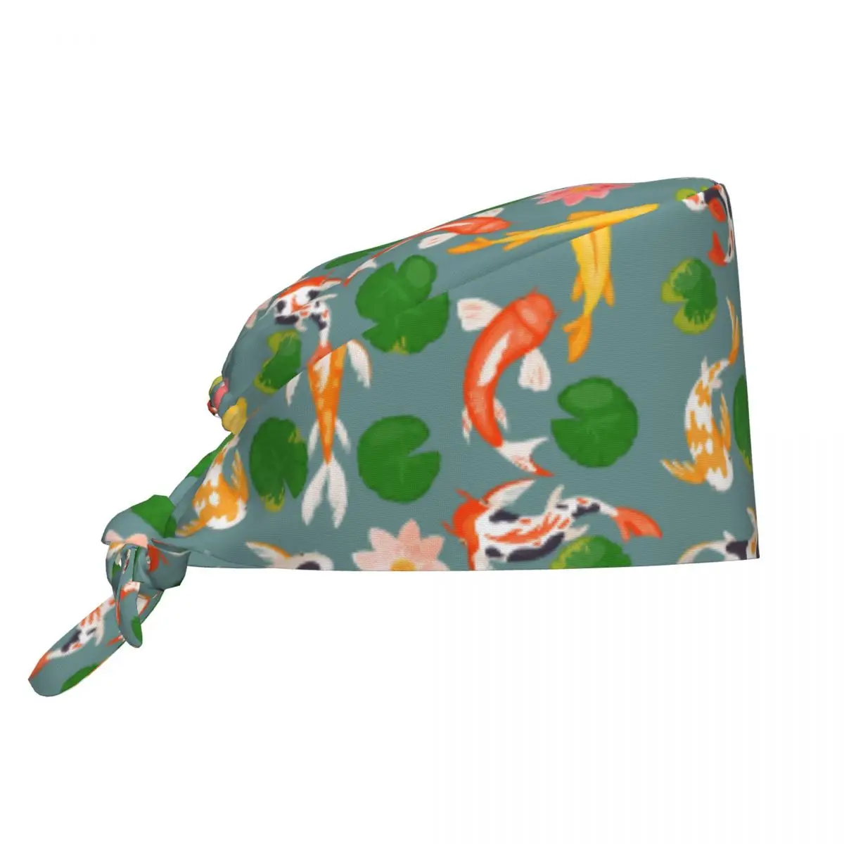 

Nurse Hat Koi Carp Working Cap For Unisex Women Fashion Long Hair Scrub Caps Comfortable Medical Hat