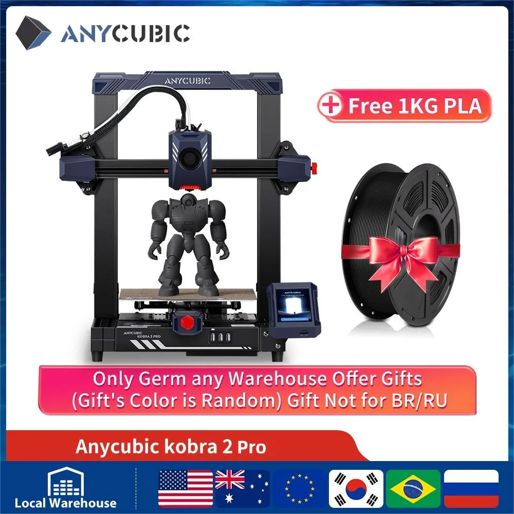 ANYCUBIC KOBRA 2 Pro 3D Printer 3D Printers Auto Leveling FDM PLA Extruder Portable Professional 3 D DIY Printer 500mm/s