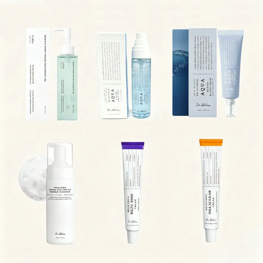 Dr.Althea K Beauty Skincare Kit Vegan Pore Cleansing Oil Amino Acid Bubble Cleanser Aqua Marine Watery Cream Tone Care PDRN Reju