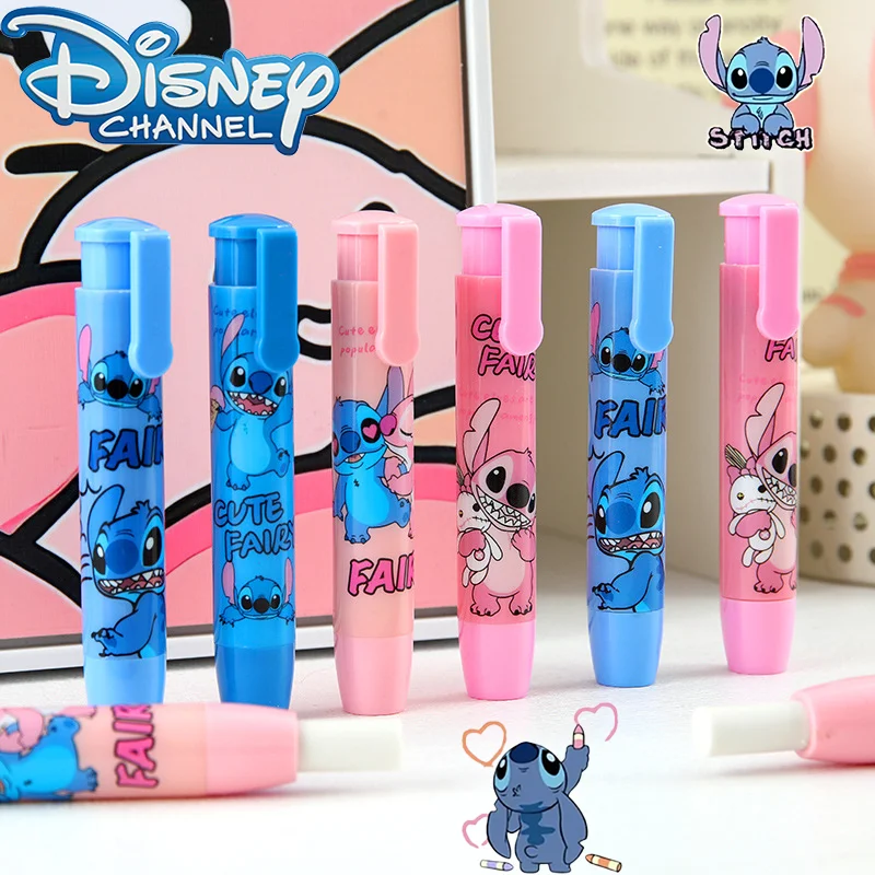 1~36Pcs Disney Stitch Creative  Lipstick Modeling Stationery for Kids Gifts School Supplies Wholesale School Supplies Eraser