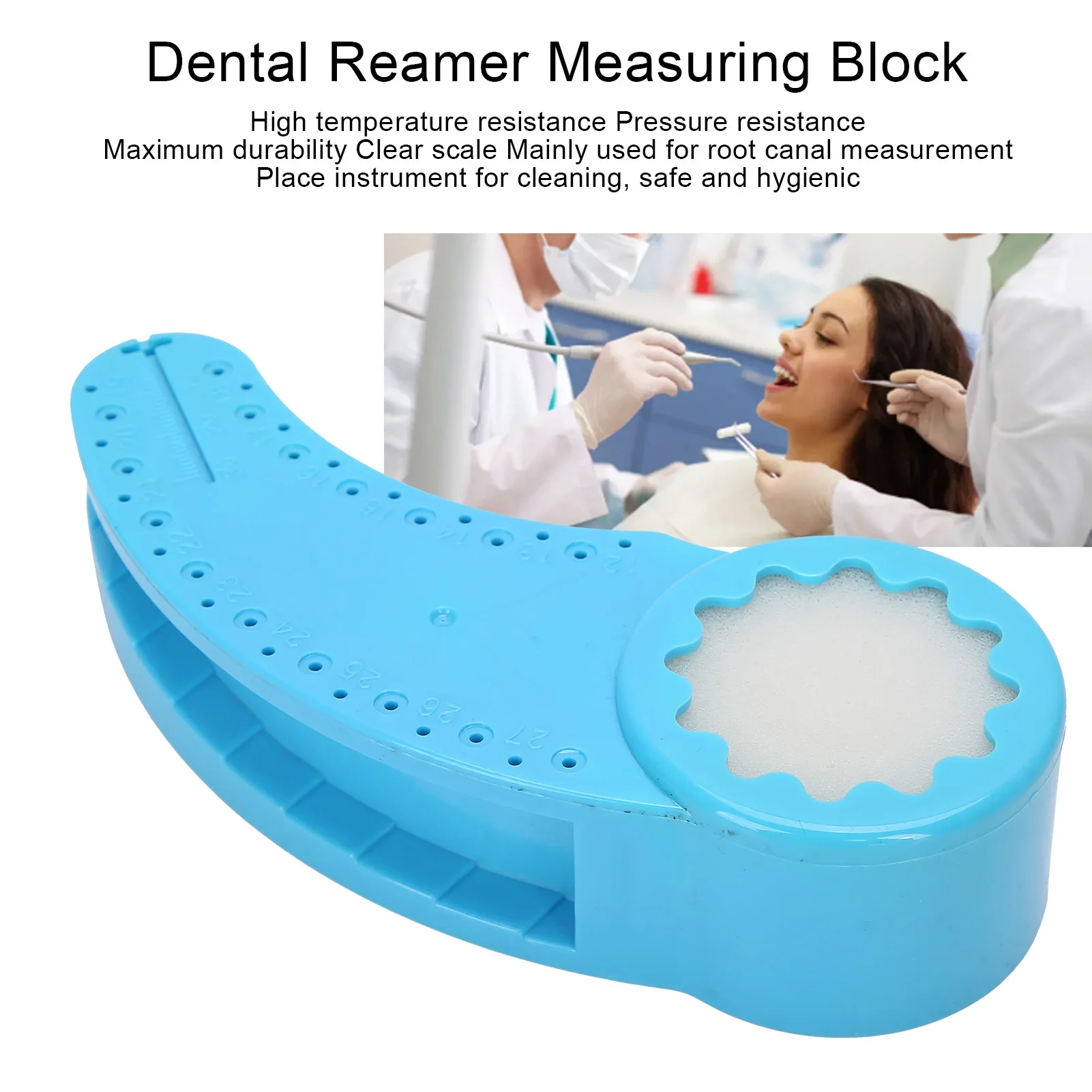 Dental Endodontic File Measure Test Board Horn Shaped Dentist Equipment Accessories Dental Reamer Measuring Block Oral Care Tool