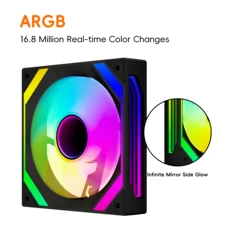 Kimdoole Computer Case Fan Reverse Ventoinha PC 120mm RGB Fan Cooler 3pin PWM CPU Cooling Fan 4pin 12v Argb 12cm Ventilador