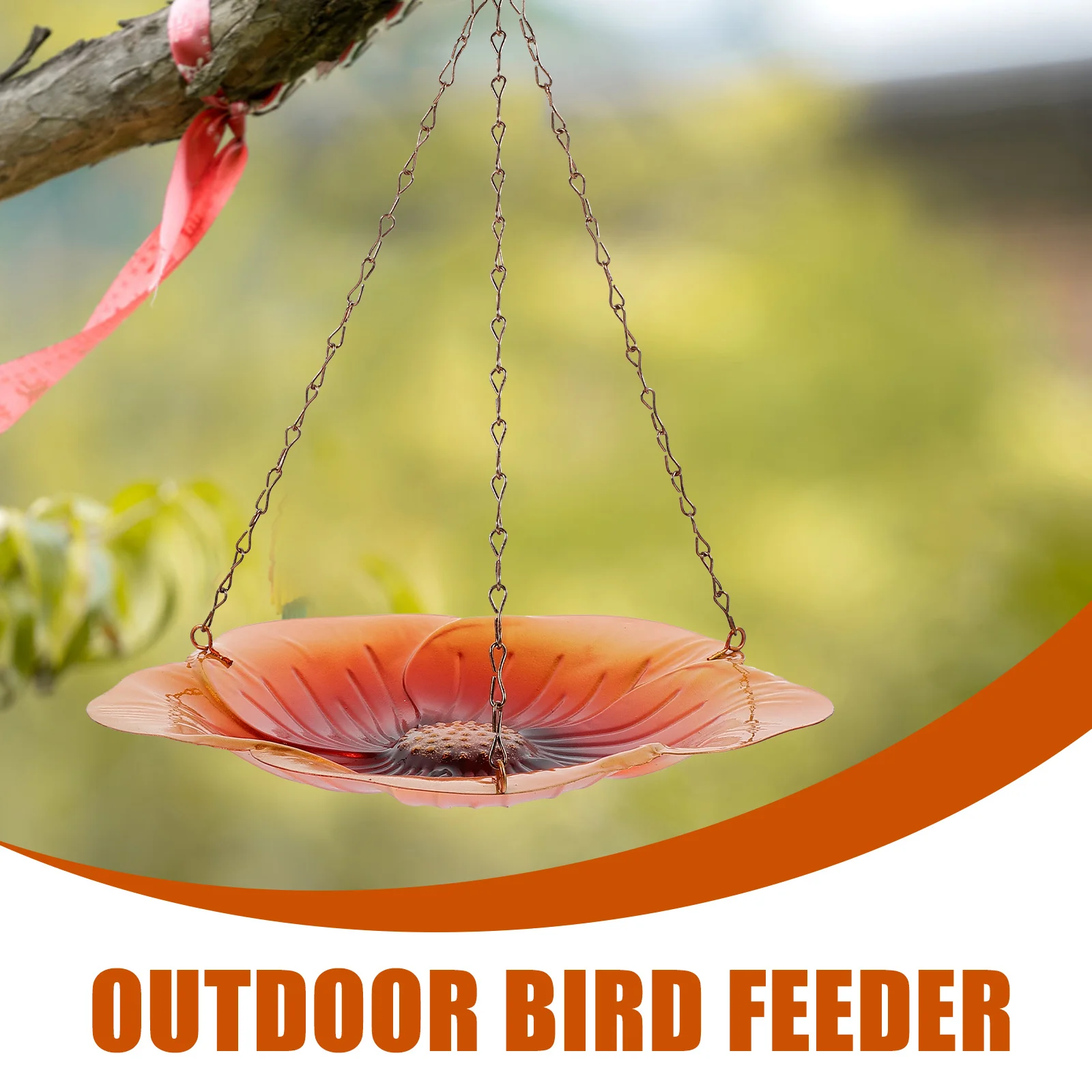 

Bird Feeders Outdoor Hanging for Outdoors Hanger Tray Garden outside Balcony Station