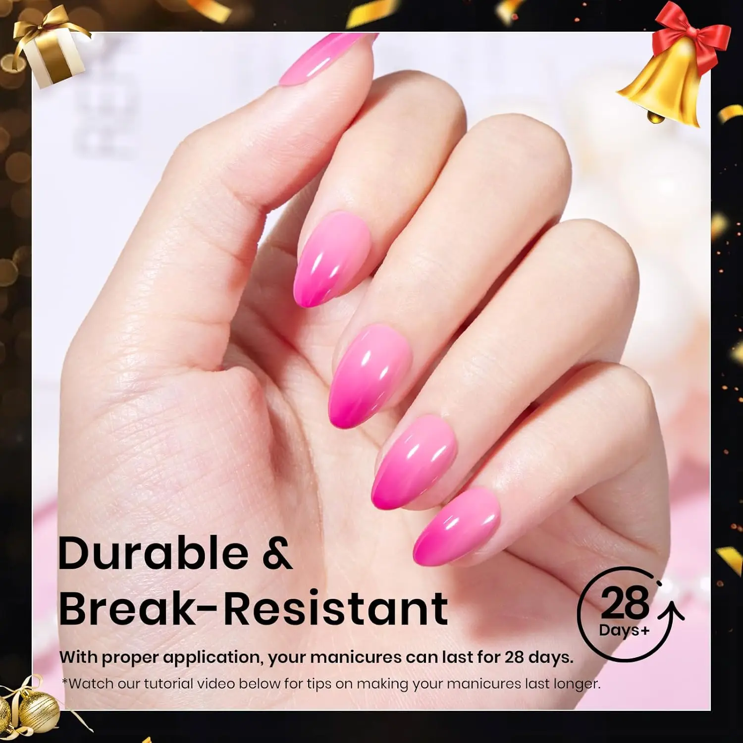 576Pcs Short Almond Nail Tips, 12 Sizes Soft Acrylic Press On Extensions DIY Salon Set