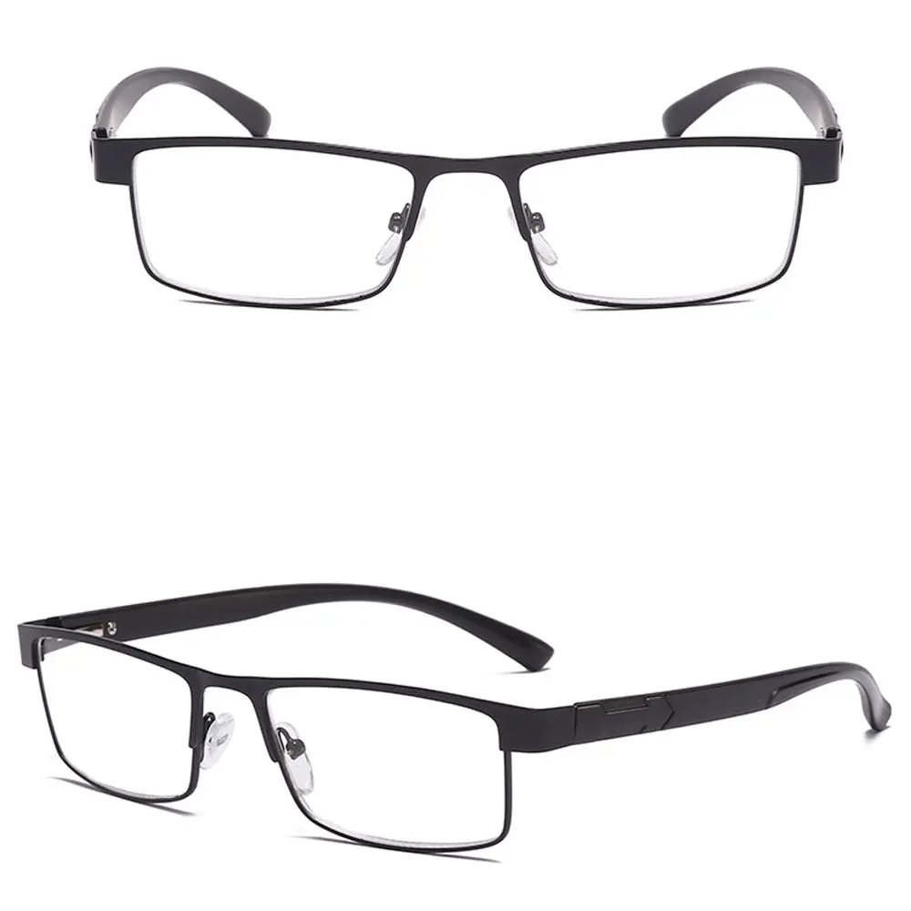 High Quality Men Titanium Alloy Reading Glasses Non Spherical Coated Lenses Business Hyperopia Prescription Eyeglasses +1.0 ~+4.