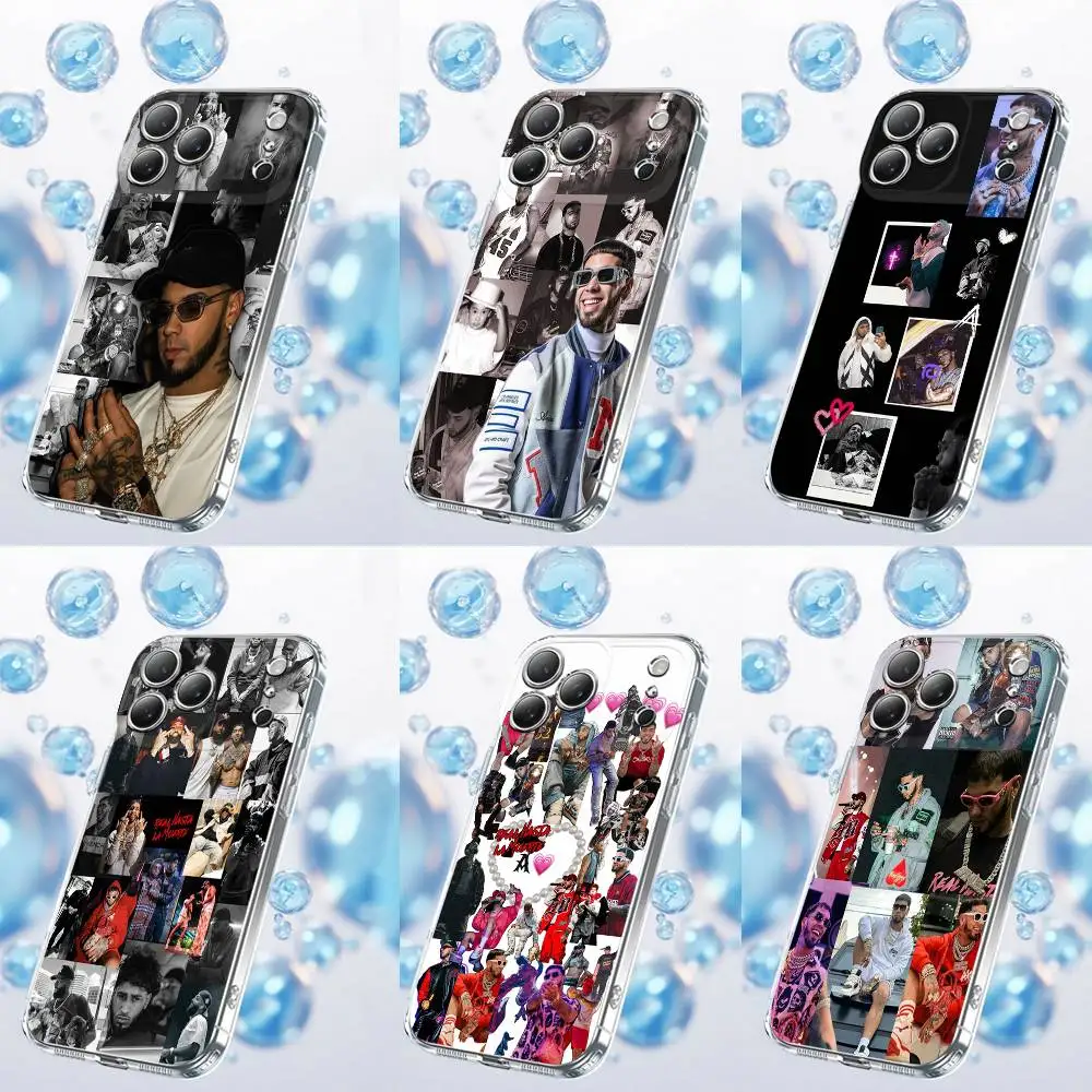 

Чехол для телефона Singer Rapper A-Anuel AA для iPhone 17,16,15,14,13,12,11 Plus,Pro,Max,Plus,E,SE4,Air,Mini Transparent