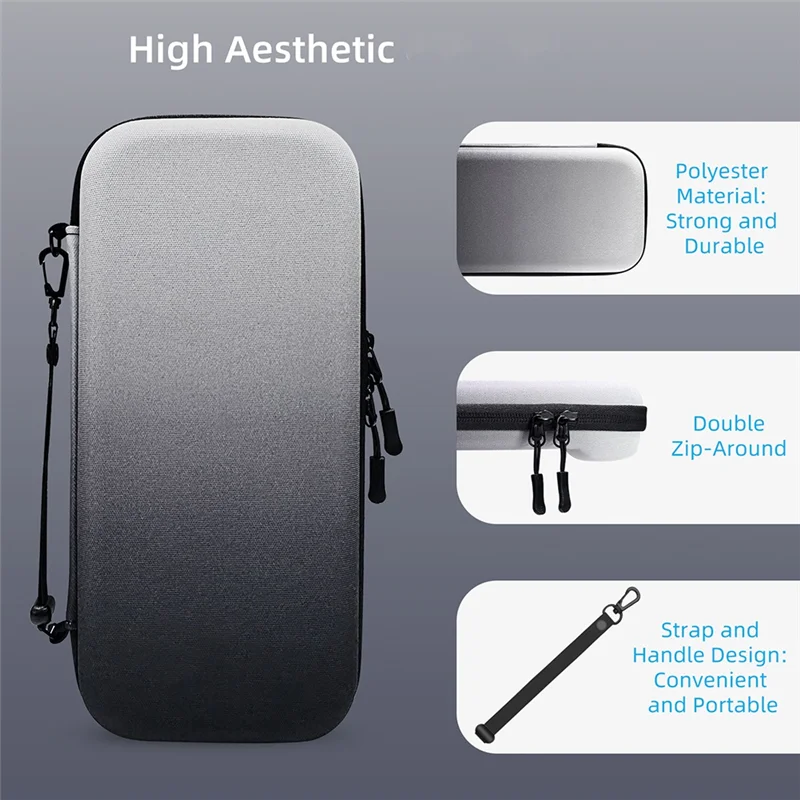 JABS-For Switch 2 حقيبة حمل محمولة خفيفة الوزن ذات غلاف صلب حقيبة سفر حقيبة واقية لوحدة التحكم والملحقات