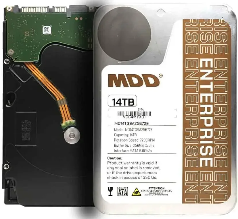MDD MAXDIGITALDATA MDD (MDD14TSATA25672E) 14TB 7200RPM 256MB Cache SATA 6.0Gb/s 3.5-inch Enterprise Hard Drive - 5 Years Warranty (Renewed)
