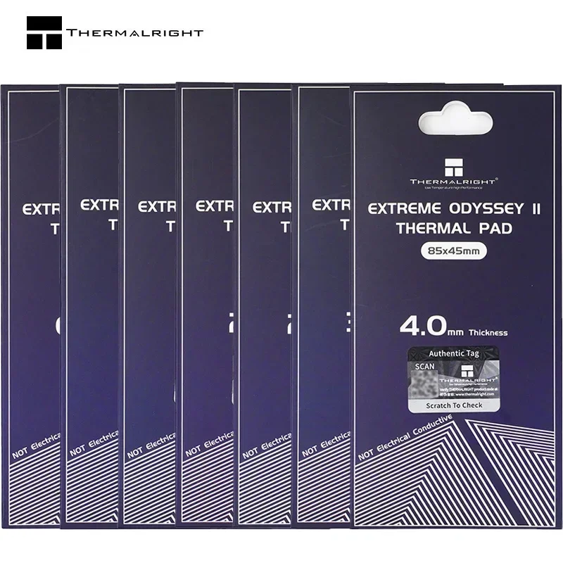 

Thermalright EXTREME ODYSSEY II Thermal Pad, 14,8 Вт/мк, 85x45 мм для интегрированного чипа, видеопамяти видеокарты, разные размеры