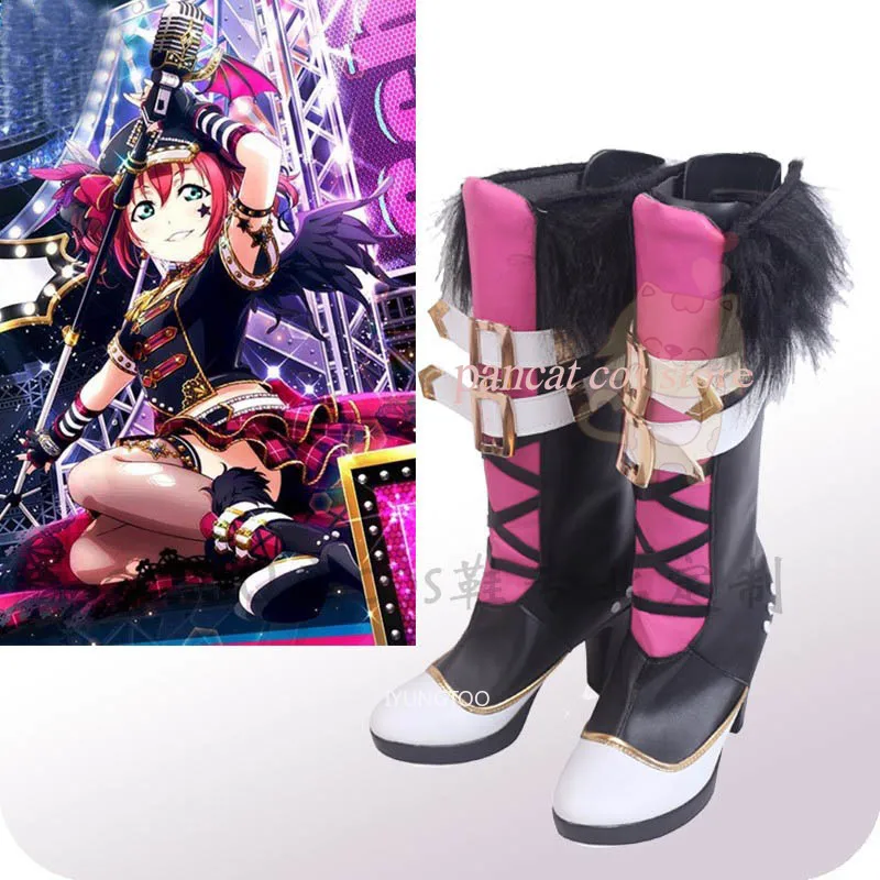 Lovelive Anime Kurosawa Ruby  Cosplay Shoes Comic Anime Game Cos Long Boots Cosplay Costume Prop Shoes for Con Halloween Party