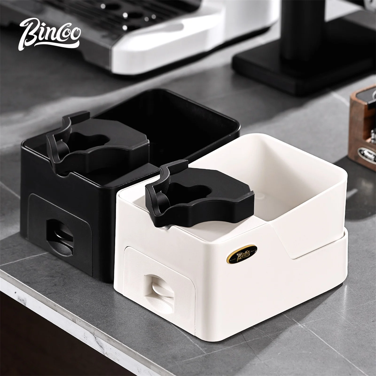 

BINCOO Multifunctional Coffee Grounds Box Espresso Machine Powder Residue Storage Box Coffee Knocking Residue Bin Barista Tools