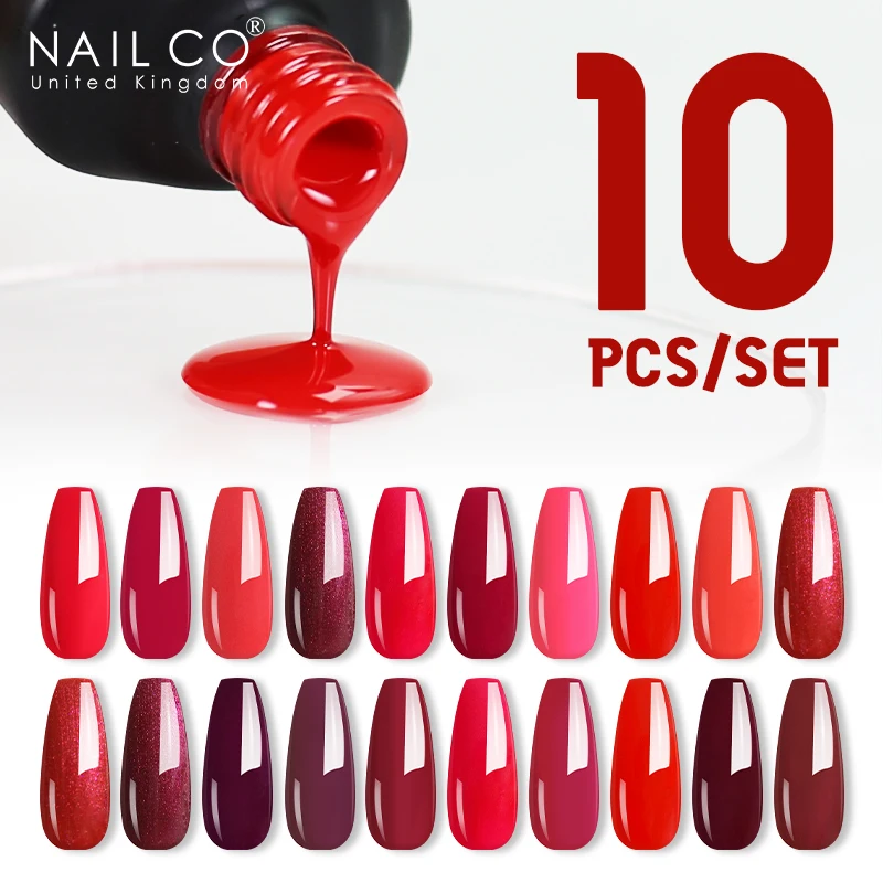 

NAILCO Gel nail polish set 10pcs Varnish Hybrid nail supplies for professionals Semi permanent Art Soak Off UV LED Gel Lacquers