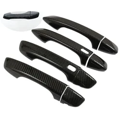 For Skoda Octavia A7 VW Golf 7 2014-2019 Carbon Fiber Chrome Car Side Door Handle Cover Trim Sticker Styling Accessories