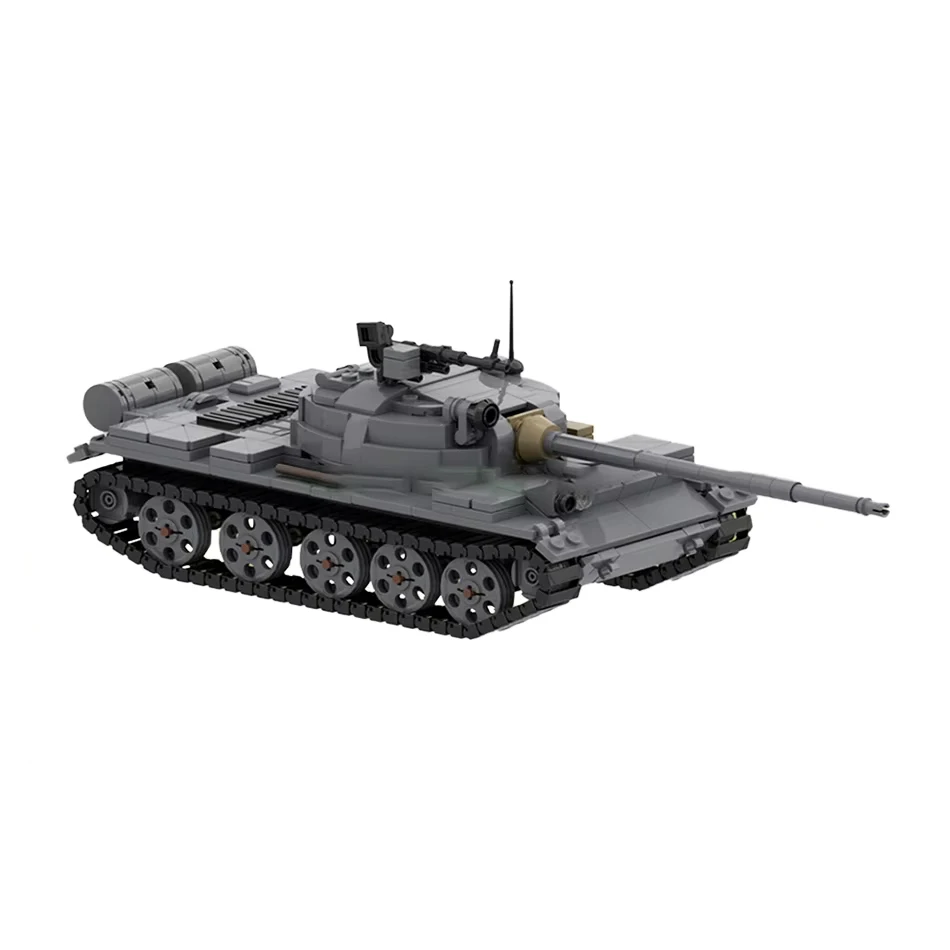 

MOC combat equipment T-62 production main battle tank model DIY assembly building block toys children's birthday gift