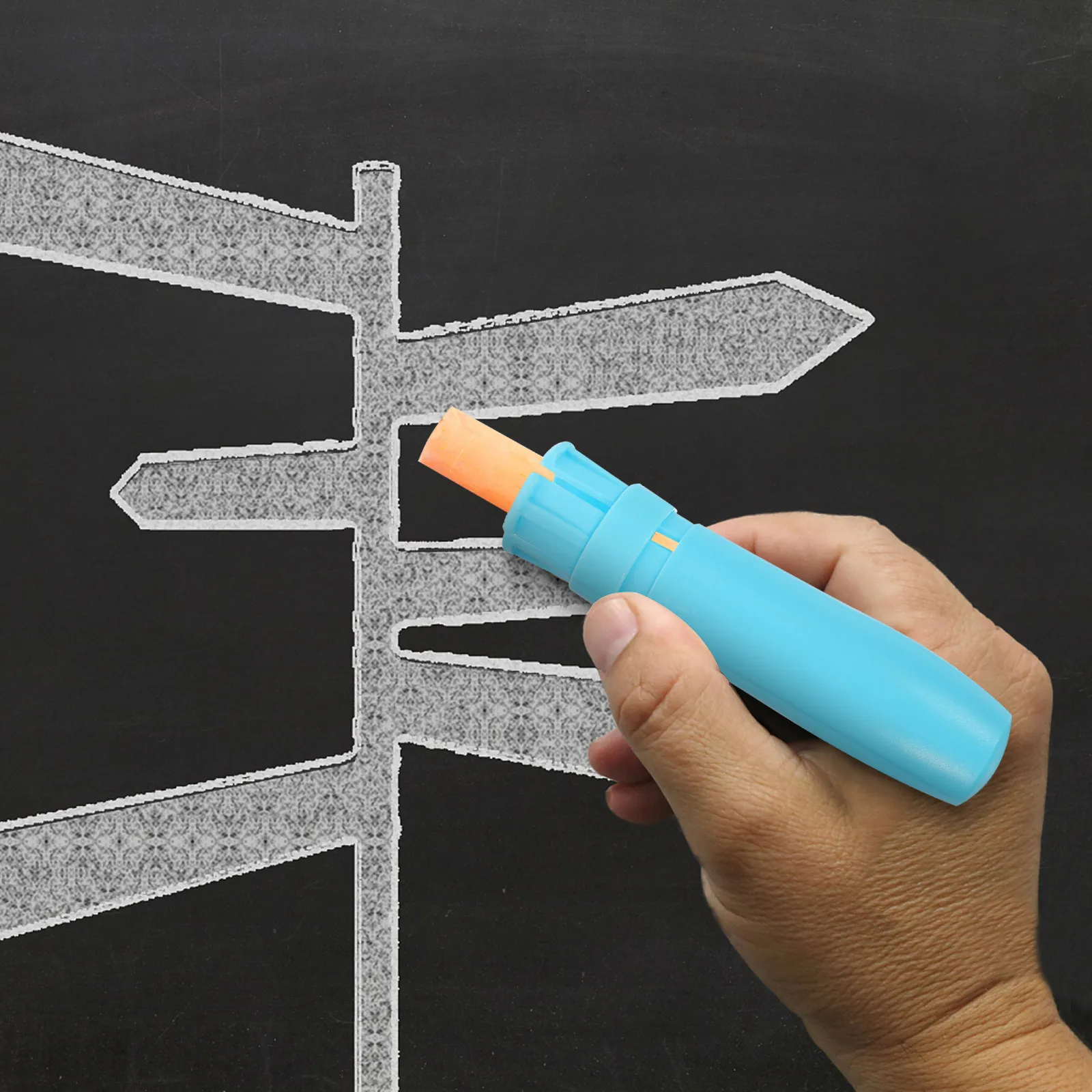 

5Pcs Chalk Holder Clip Sturdy Plastic Adjustable Chalk Extender for Teachers Schools Classrooms Dust-Free Use Graffiti Pen Clip