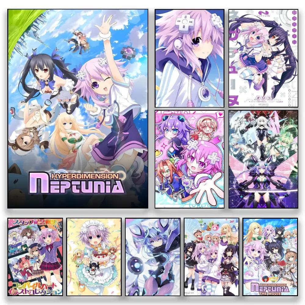 Game H-Hyperdimension Neptunia Immersive Adventure Poster HD Wall Decor for Bedroom Living Room Dorm Bar Cafe Gift