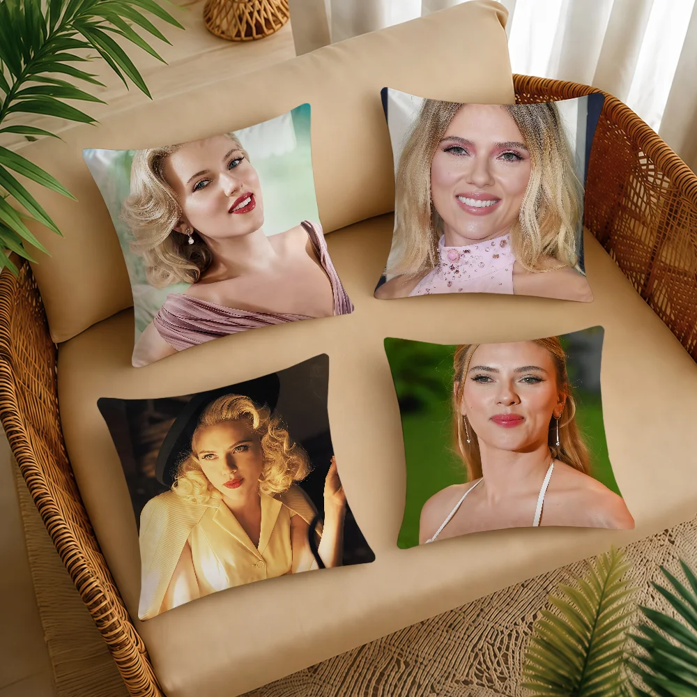 FASHION S-ScarlettS J-JohanssonS Cushion Cover Square Decorative Throw Pillow Case Sofa Bed Living Room Anniversary Gifts