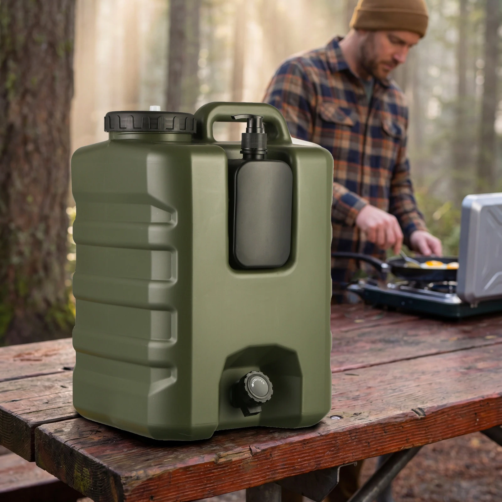 20L Water Jug with Spigot Large Camping Waters Jug Multifunction Waters Storage Containers for Emergency Storage Outdoor Hiking