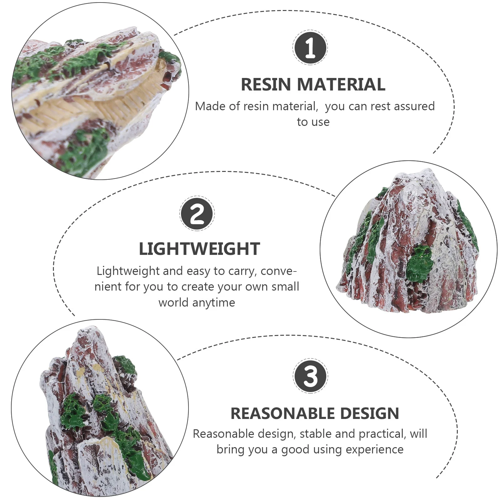 

12Pcs Micro Landscape Resin Rockery Decor Mini Bonsai Kit Indoor Garden Fish Tank Ornament Rockery Decor Plant Bonsai Model Kit