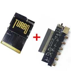 Tarjeta de juego TURBO 600 en 1 para consola de motor de PC, RGBS potenciador de vídeo, salida de señal, salida de Audio, edición negra dorada, PCE