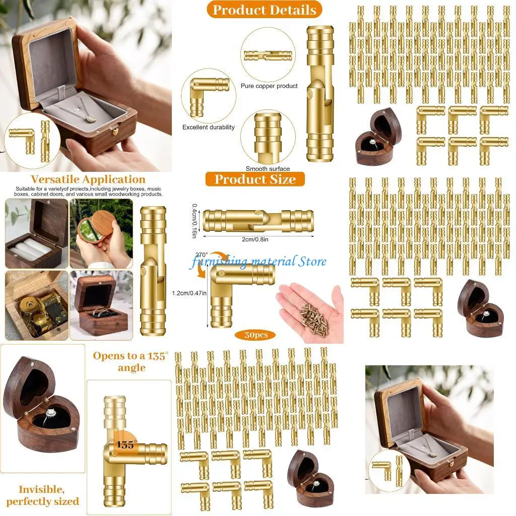 

Y5GD Набор из 50 универсальных небольших металлических петель, идеально подходящих для различных поделок и коробок