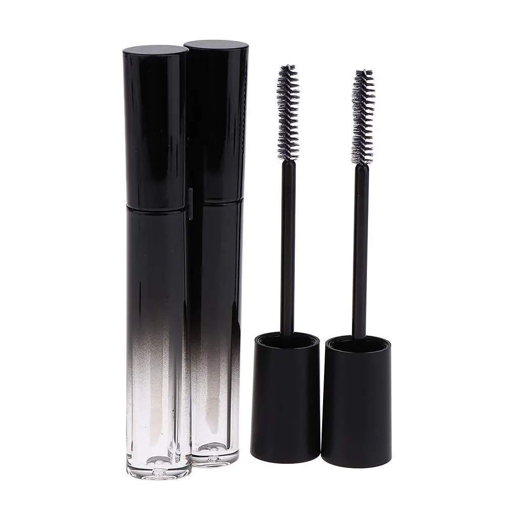 KIT - Inclui 2 tubos de rímel vazios de 8 ml com aplicadores e 2 tubos labiais de 5 ml e 4 funis de plástico e 2 inserções de borracha