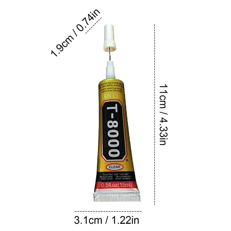 휴대폰 LCD 터치 스크린 수리 T-8000 접착제, 다용도 접착제, 에폭시 송진 수리, 문짝 창 DIY 본드