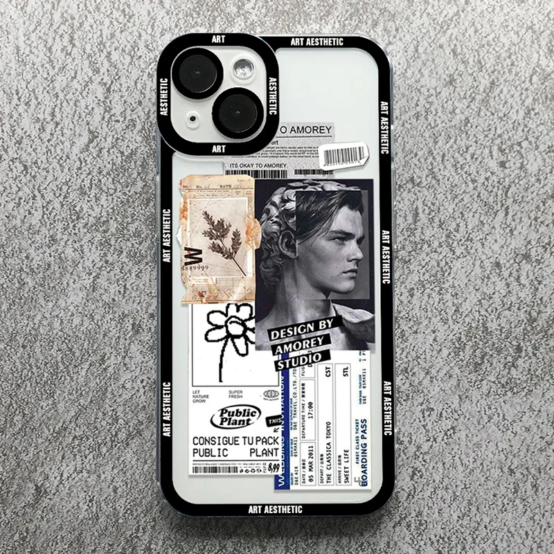 Funda de silicona con gran estatua de David para iPhone, 15, 14, 13, 12, 11 Pro Max, XS, XR, X, 7, 8 Plus, 16 Pro Max