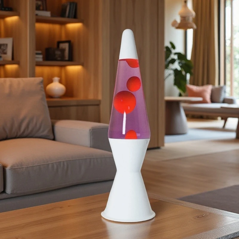 Dubbele hoorn wax lavalamp, creatieve zwevende lamp voor thuis, nachtlampje, vulkanische kegelfles waxlamp, sfeervolle uienlamp