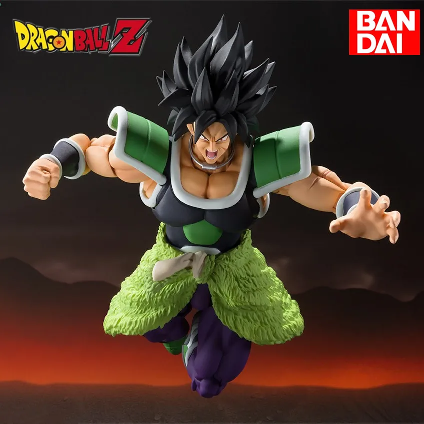 Bandai SHF Dragon Ball Super Theater Edition Green Post Broly Brunette Super Saiyan Full Force New Spot Collect Ornament Model