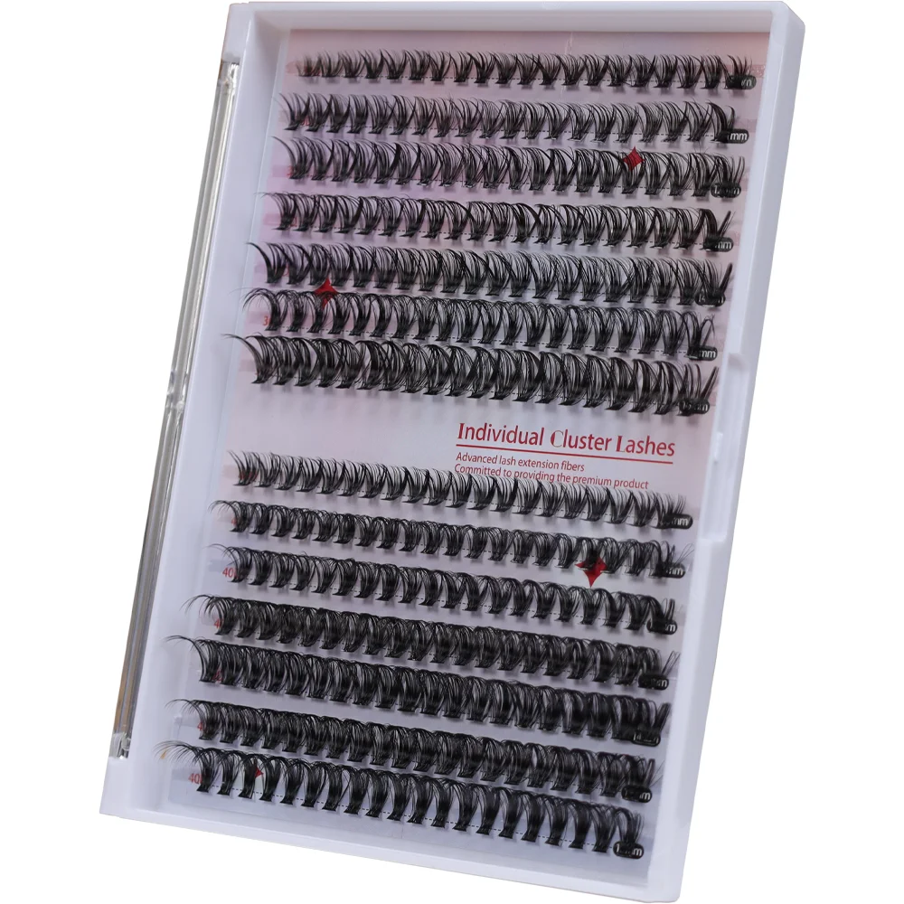 DIY eyelash cluster set of 280 eyelash clusters - Reusable natural appearance of personal eyelashes, DIY eyelash clusters, soft