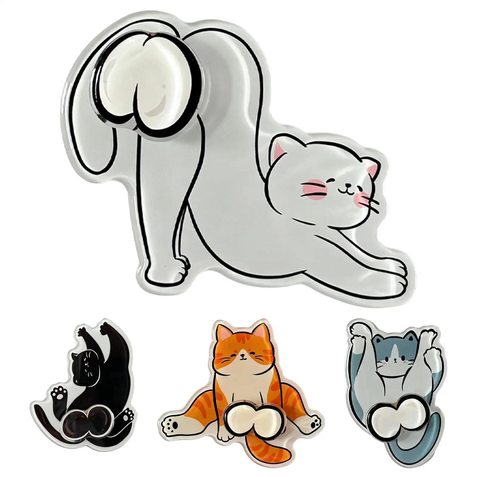 Cute Cat Fridge Magnets Rotating Cartoon Refrigerator Magnet Interactive Kitchen Decor Magnetic Decoration For Home Office