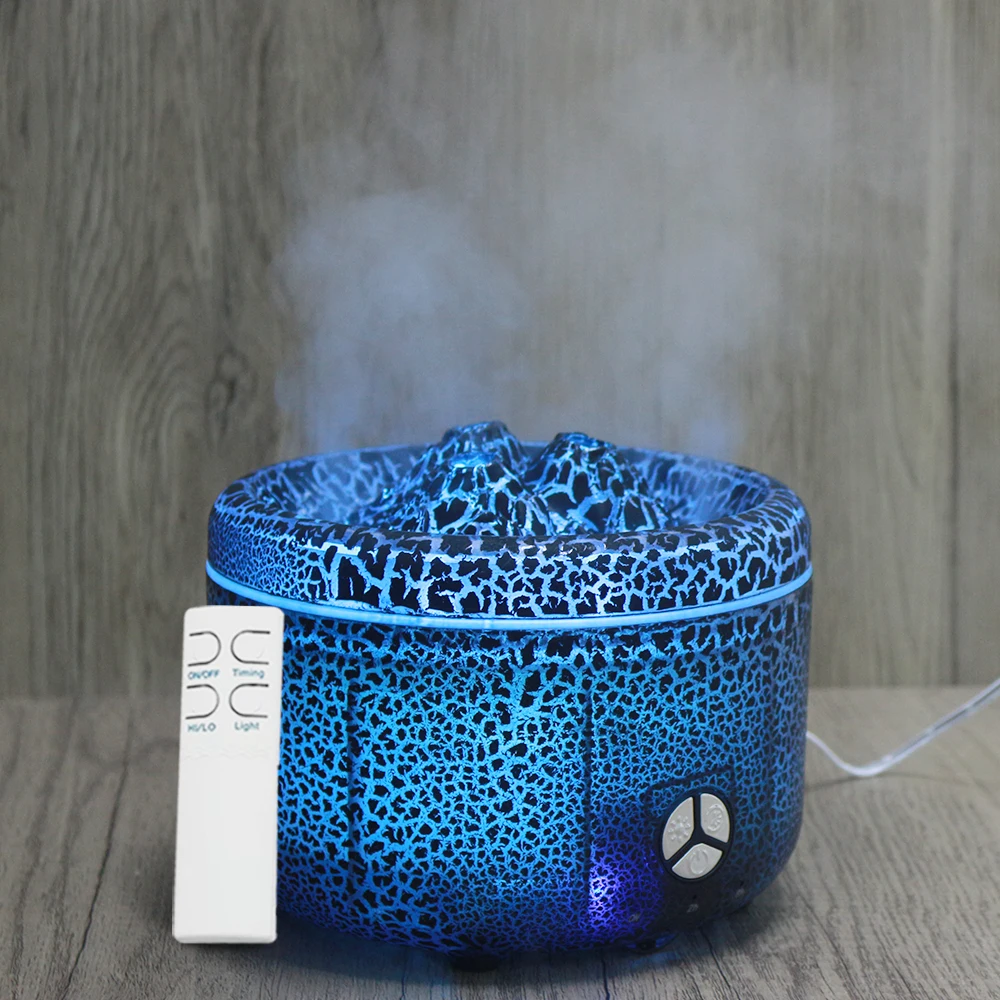 

Volcano Design Cool Mist Humidifier With 2 Modes 500ml Aromatherapy Diffuser with Remote Perfect for Large Rooms & Gifting