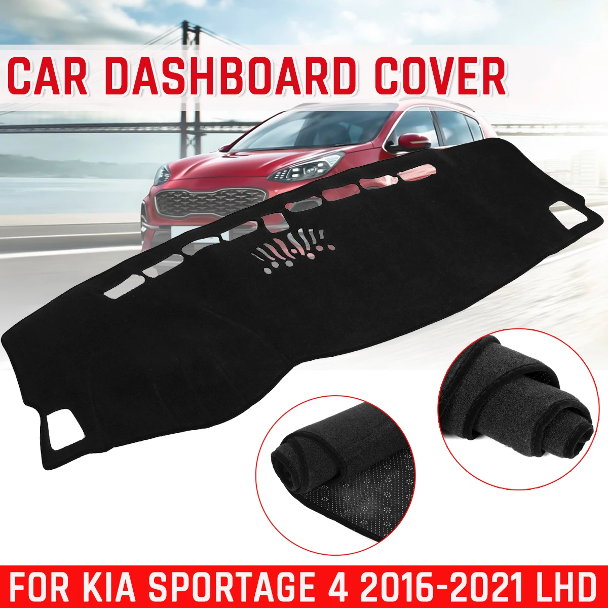 

For Kia Sportage 4 2016-2021 Left Hand Driver Car Dashboard Cover Sun Shade Mats Avoid Light Pads Anti-UV Carpets Accessories