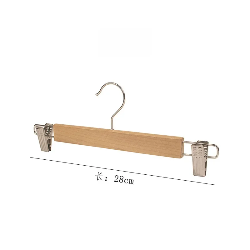 

5PCS/Lot Wooden Pants Hangers Non-Slip Wood Slack Hanger with 360° Swivel Hook Pants Hangers for Skirts Clamp Hangers Rack gass