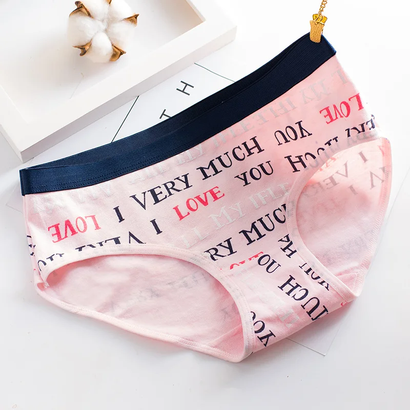 M-2XL Women Panties Cotton Underwear Breathable Soft Sexy Lingerie Female Briefs Girls Cute Cartoon Underpants Plus Size