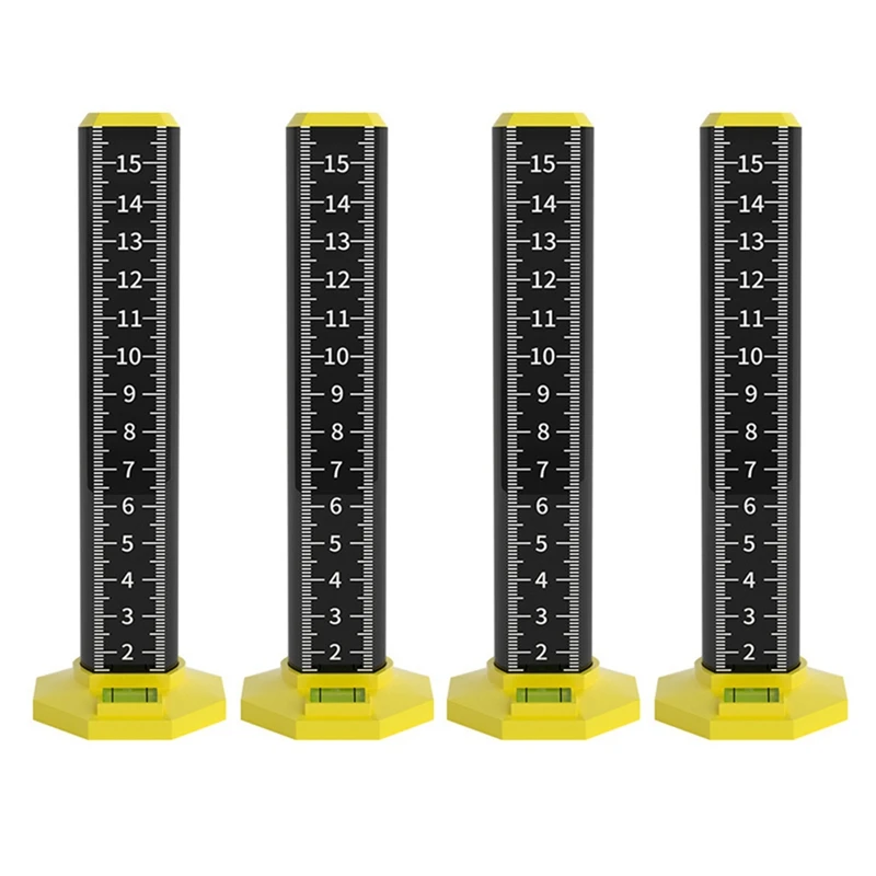 

4Pcs Leveling Artifact Ceiling Leveling Double-Sided Ruler Equal Height Ruler Gradienter Stick Wall Lay Floor Tiles Tool Durable