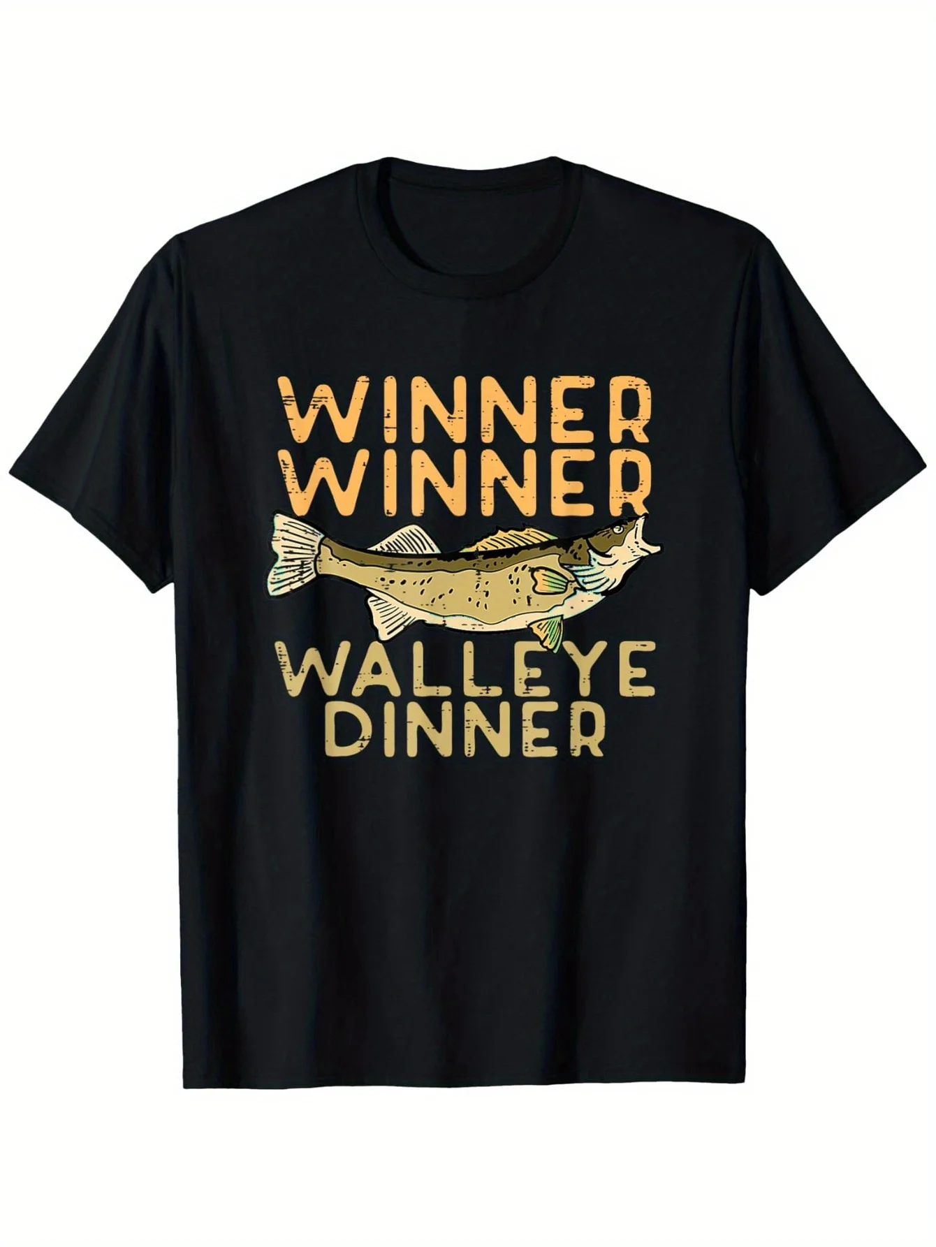 

Победитель судака, ужин, рыбалка, забавная футболка с рыбаком для мужчин, женщин, мальчиков и девочек