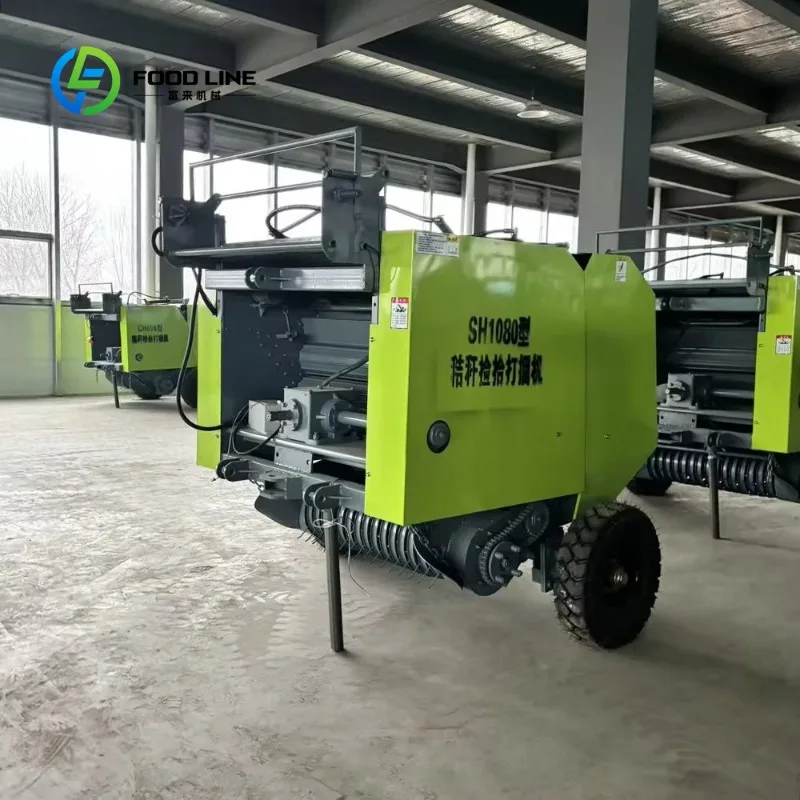 High Efficiency Round Silage Baler and Wrapper Combo Corn Stalk Hay Roll Baler for Harvesting