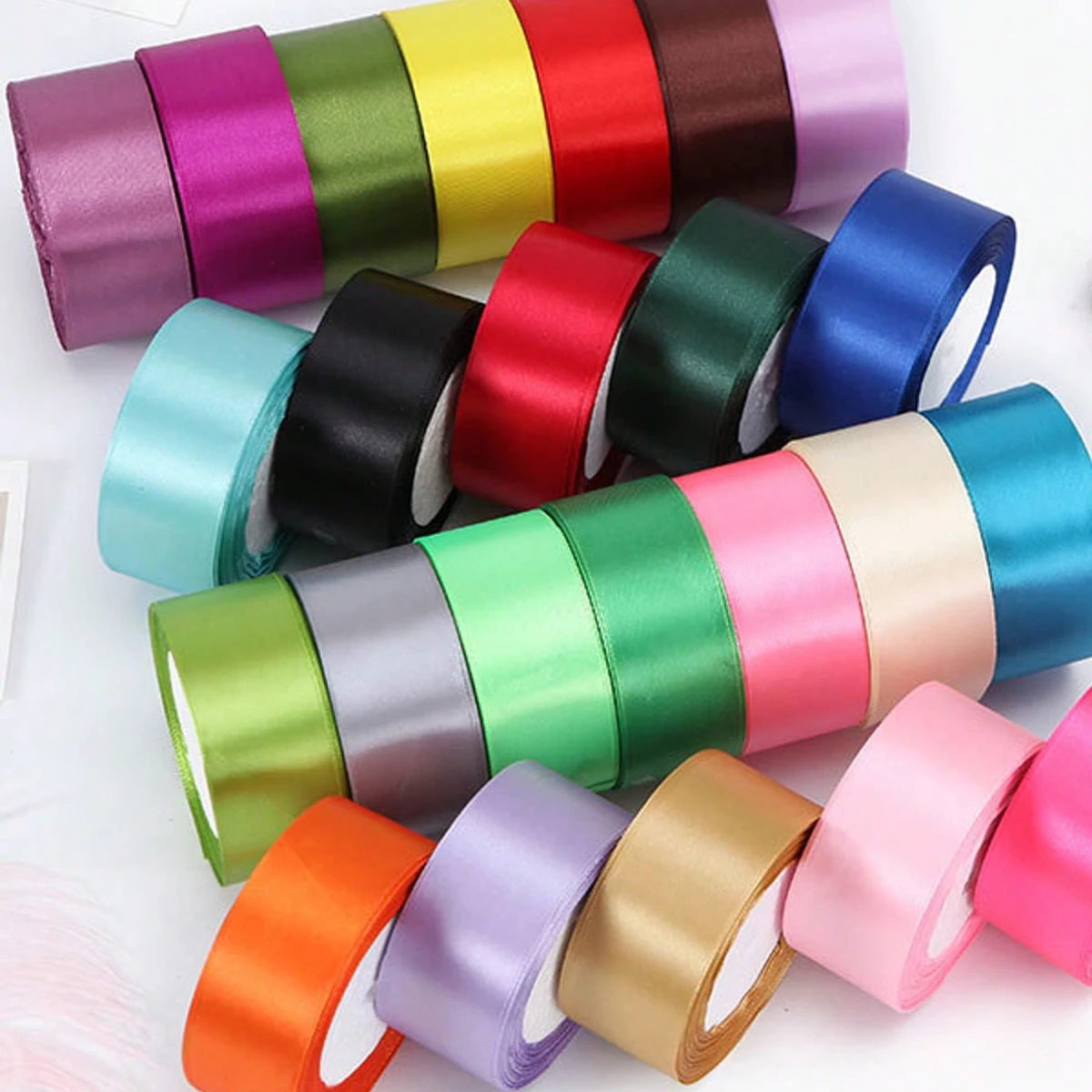 1 rollo de cinta floral de 4 cm de colores para embalaje de regalos, para embalaje de regalos, decoración de bodas, lazos hechos a mano y embalaje de ramos.