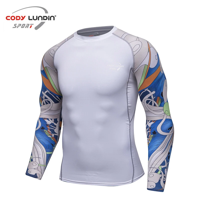 MMA BJJ Rashguard t-shirty wysypka straży dres Fitness koszulki bokserskie Muay Thai kompresja mężczyźni MMA Kickboxing sportowa koszulka