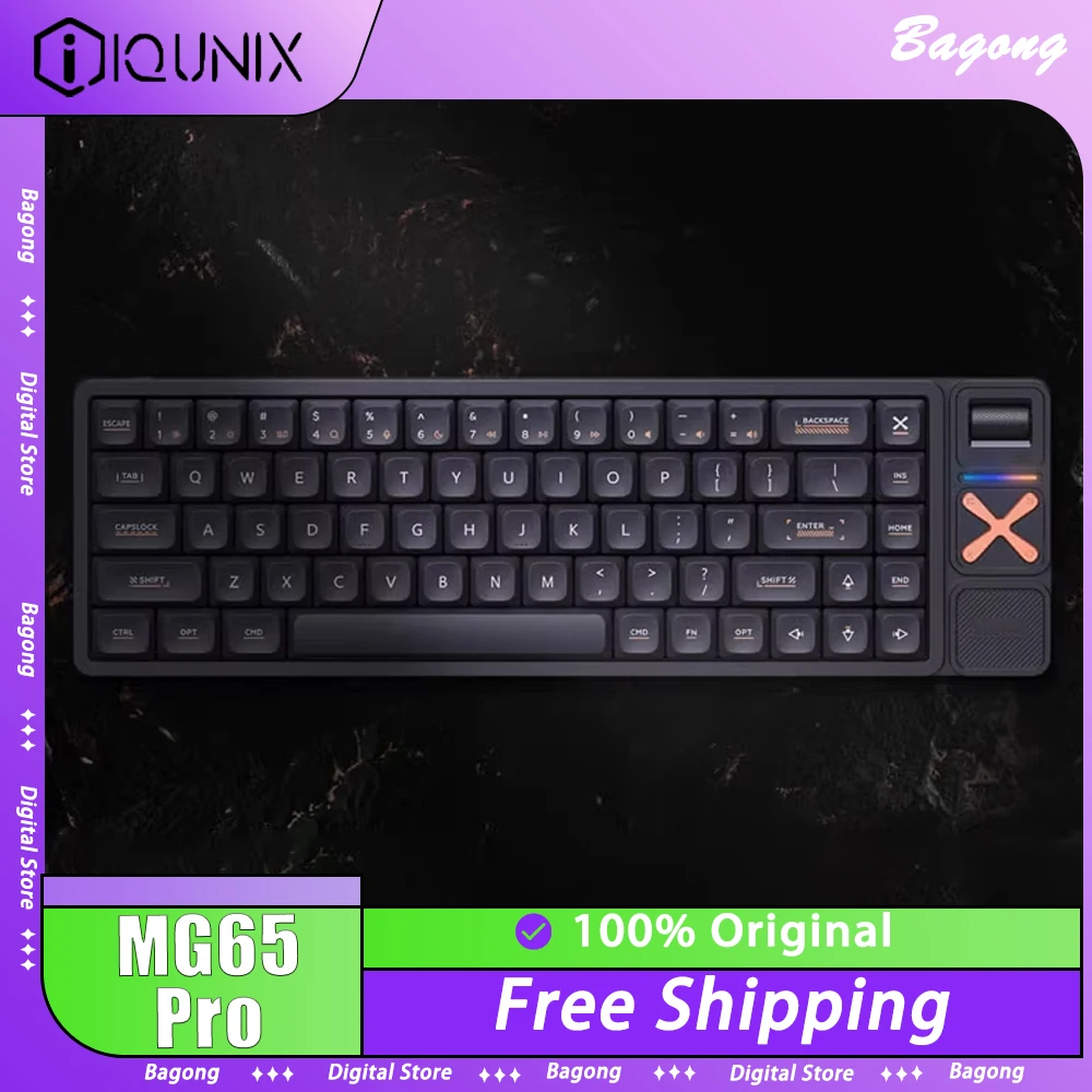 

Механическая клавиатура IQUNIX MG65 Pro из алюминиевого сплава, три режима, ультратонкая Беспроводная игровая клавиатура с поддержкой ПК, геймера, офиса