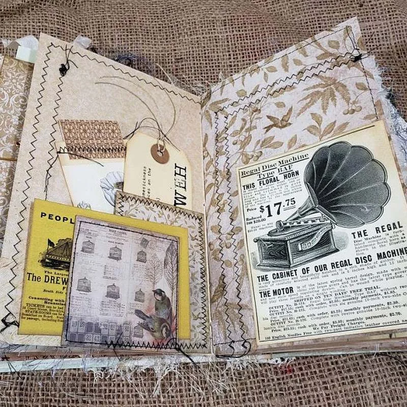 10Pcs Vintage Sewing Pattern Flower Cardstock Craft Paper Junk Journal Ephemera Textured Paper Scrapbooking Material Paper Packs view 6