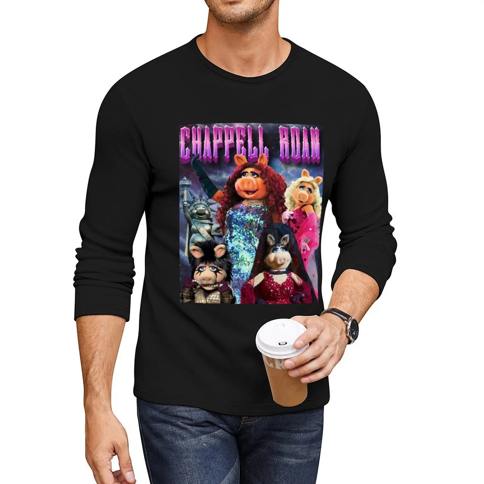 Chappell Piggy knockoff tee Long T-Shirt sweat shirts tops tees sweat shirts, men