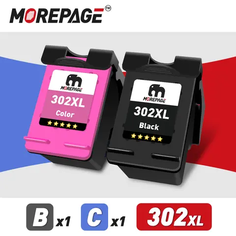 Morepage 302xl HP 302 XL Ink Cartridge for HP Deskjet 2130 ENVY 4520 Officejet 4650 Deskjet 3630 Printer