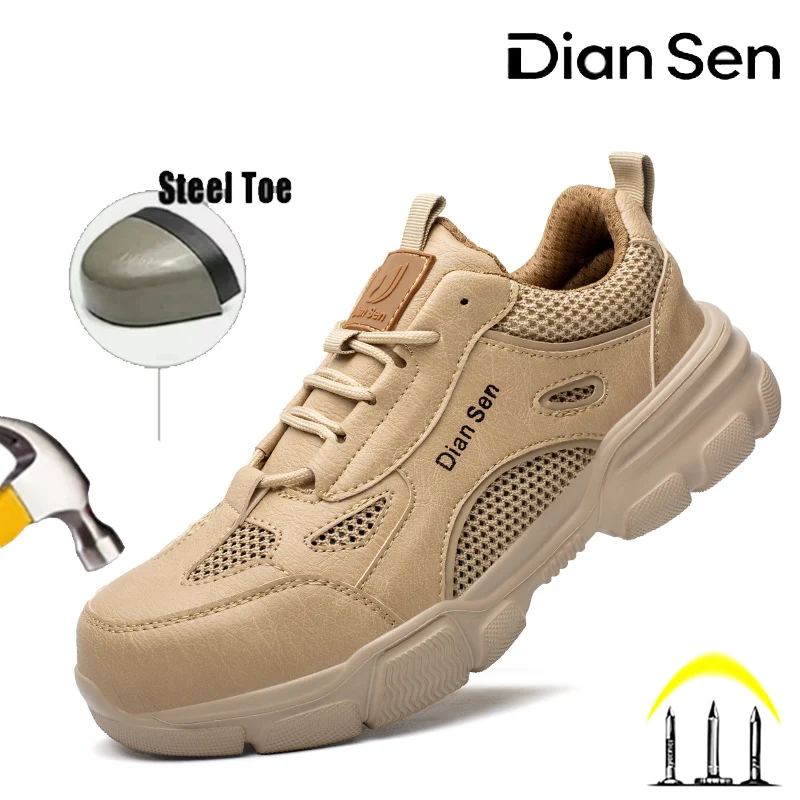 أحذية العمل والأحذية الصلب تو مكافحة سحق المضادة للثقب أحذية السلامة خفيفة الوزن تنفس أحذية رياضية بوتاس دي تراباجو الفقرة Hombre #1