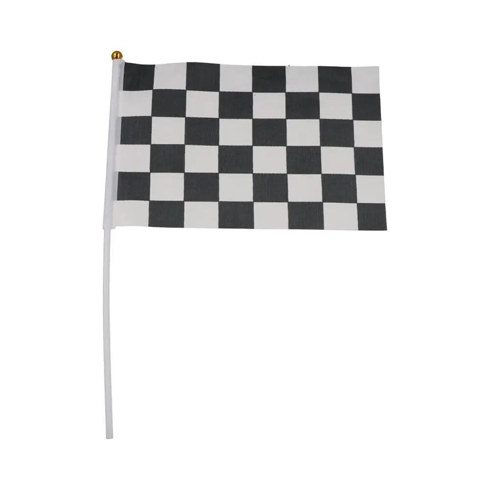 

10pcs/pack 14*21cm Cheer Race Flag Car Racing Sport Events Check Flag Racing Polyester Flags Waving Flags Racer Checkered Flags